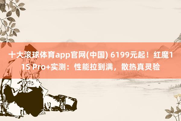 十大滚球体育app官网(中国) 6199元起！红魔11S Pro+实测：性能拉到满，散热真灵验