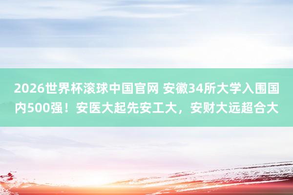 2026世界杯滚球中国官网 安徽34所大学入围国内500强！安医大起先安工大，安财大远超合大