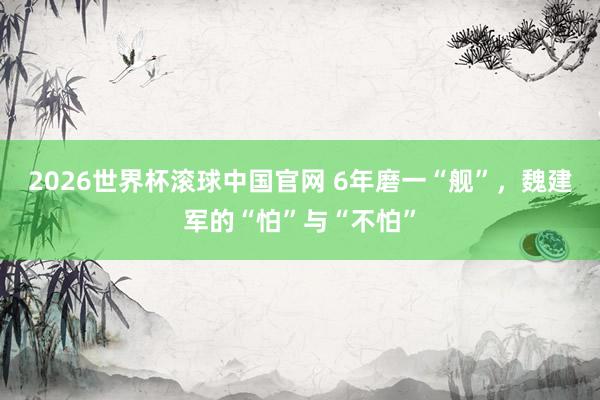 2026世界杯滚球中国官网 6年磨一“舰”，魏建军的“怕”与“不怕”