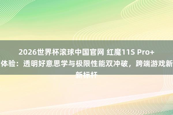 2026世界杯滚球中国官网 红魔11S Pro+深度体验：透明好意思学与极限性能双冲破，跨端游戏新标杆