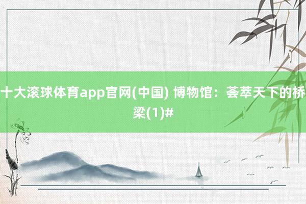 十大滚球体育app官网(中国) 博物馆：荟萃天下的桥梁(1)#