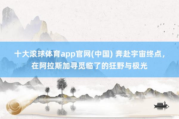 十大滚球体育app官网(中国) 奔赴宇宙终点，在阿拉斯加寻觅临了的狂野与极光