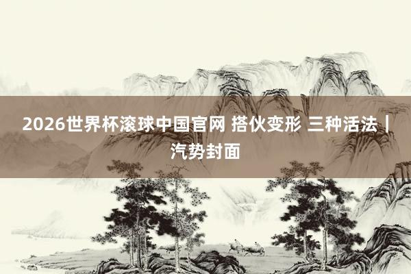 2026世界杯滚球中国官网 搭伙变形 三种活法｜汽势封面
