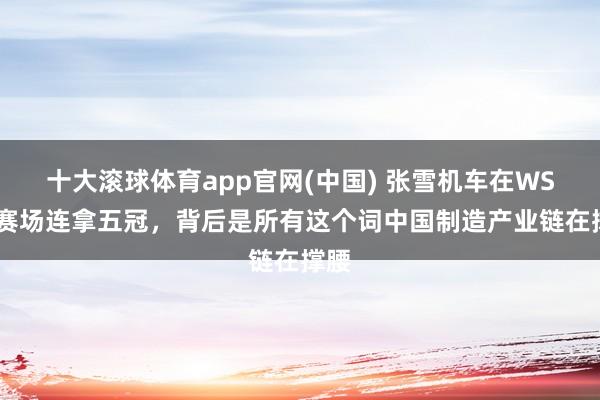 十大滚球体育app官网(中国) 张雪机车在WSBK赛场连拿五冠，背后是所有这个词中国制造产业链在撑腰