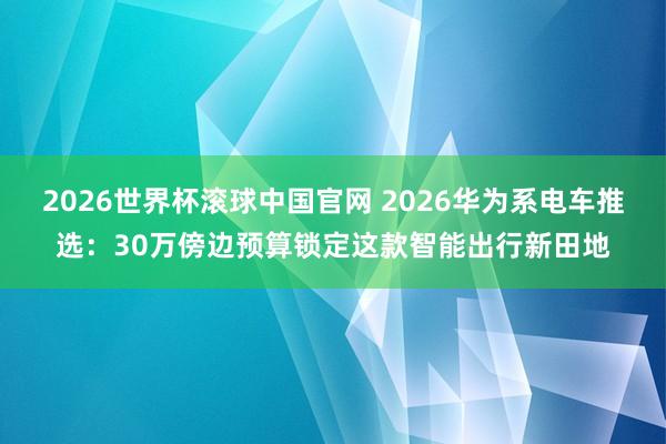 2026世界杯滚球中国官网 2026华为系电车推选：30万傍边预算锁定这款智能出行新田地