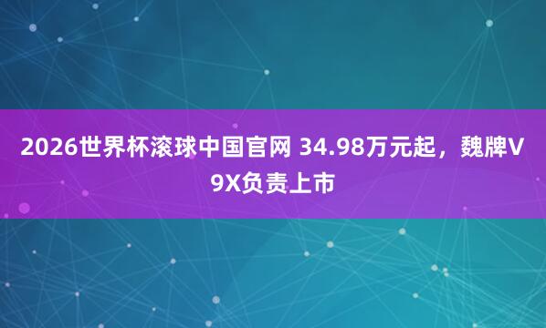 2026世界杯滚球中国官网 34.98万元起，魏牌V9X负责上市