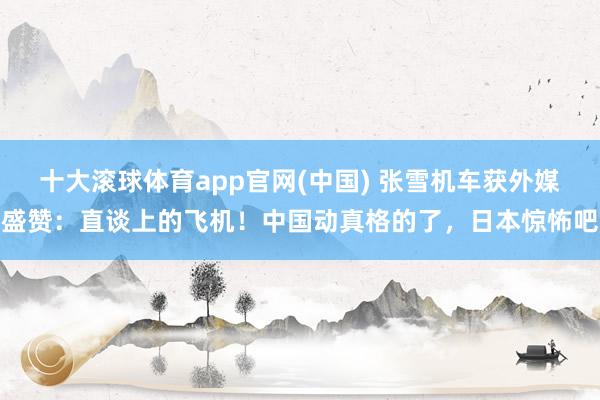 十大滚球体育app官网(中国) 张雪机车获外媒盛赞：直谈上的飞机！中国动真格的了，日本惊怖吧
