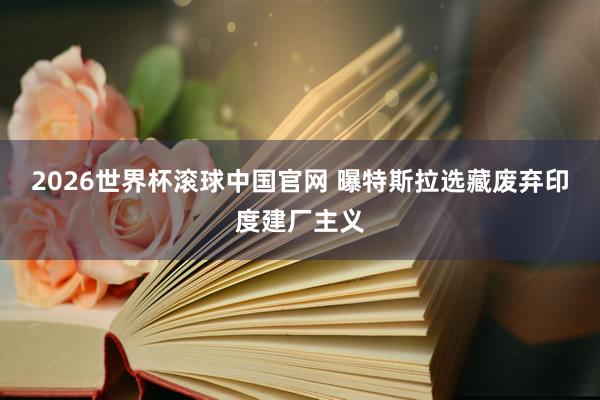 2026世界杯滚球中国官网 曝特斯拉选藏废弃印度建厂主义