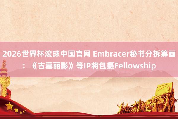 2026世界杯滚球中国官网 Embracer秘书分拆筹画：《古墓丽影》等IP将包摄Fellowship
