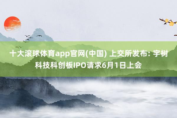 十大滚球体育app官网(中国) 上交所发布: 宇树科技科创板IPO请求6月1日上会
