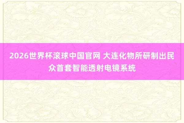 2026世界杯滚球中国官网 大连化物所研制出民众首套智能透射电镜系统