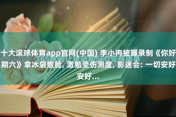 十大滚球体育app官网(中国) 李小冉被曝录制《你好星期六》拿冰袋敷脸， 激勉受伤测度， 影迷会: 一切安好...