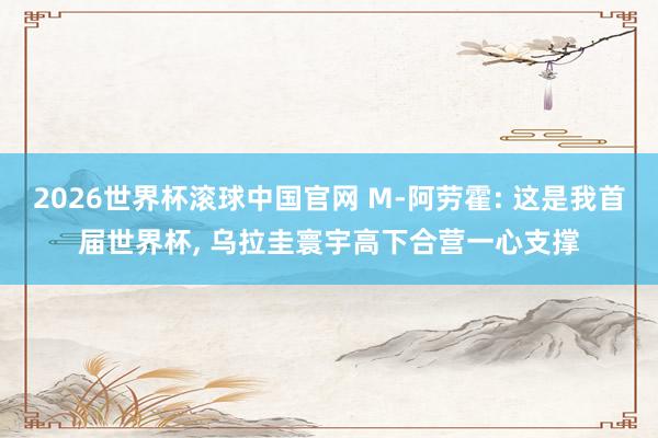 2026世界杯滚球中国官网 M-阿劳霍: 这是我首届世界杯， 乌拉圭寰宇高下合营一心支撑