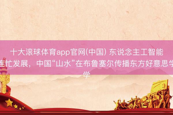十大滚球体育app官网(中国) 东说念主工智能连忙发展，中国“山水”在布鲁塞尔传播东方好意思学